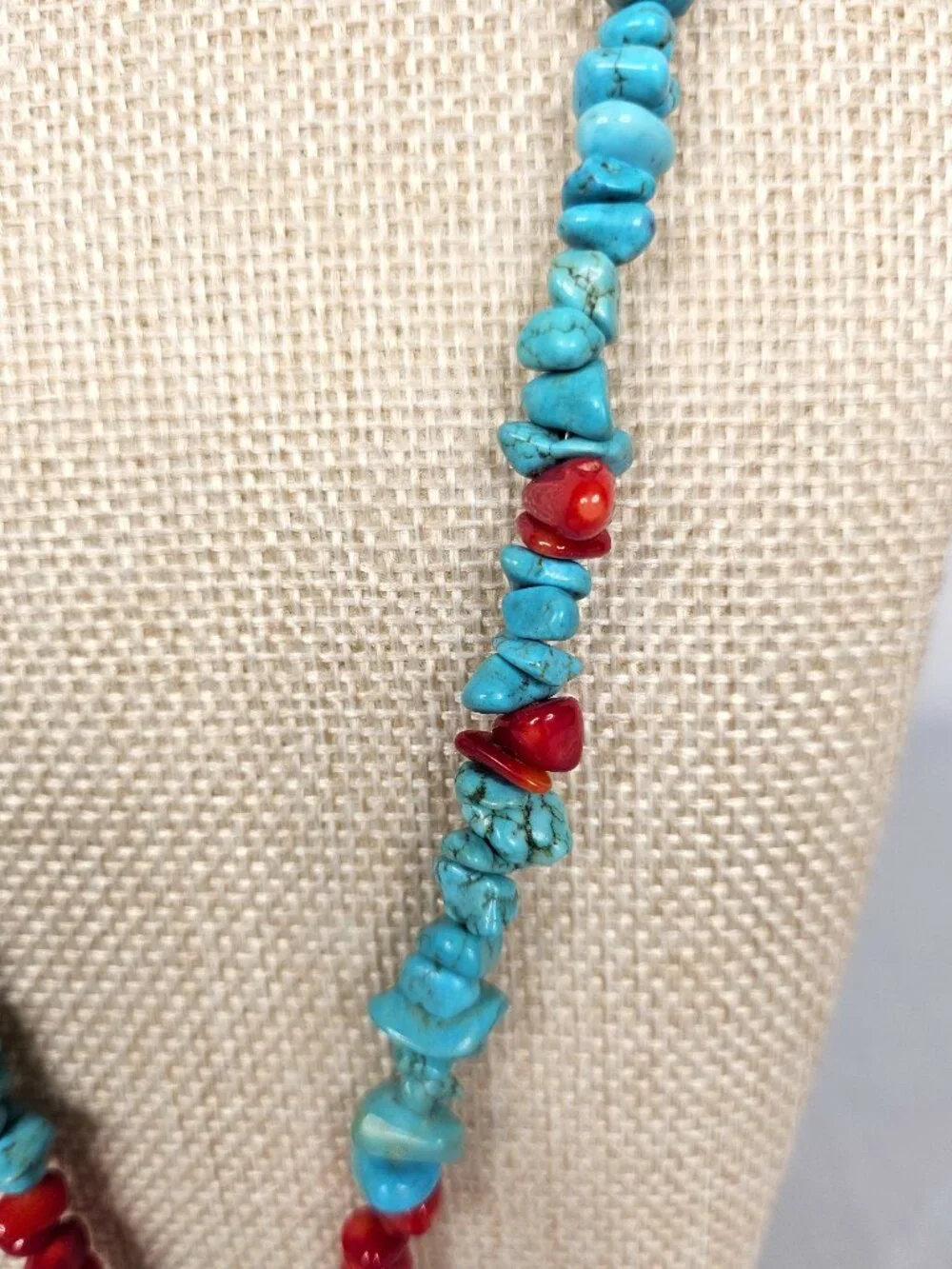 Southwestern Turquoise Stone Necklace | Large Pendant | 24